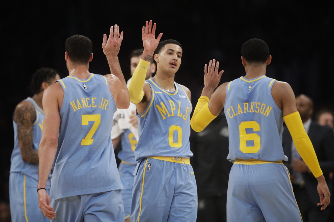 Kyle Kuzma, Jordan Clarkson, Larry Nance Jr.