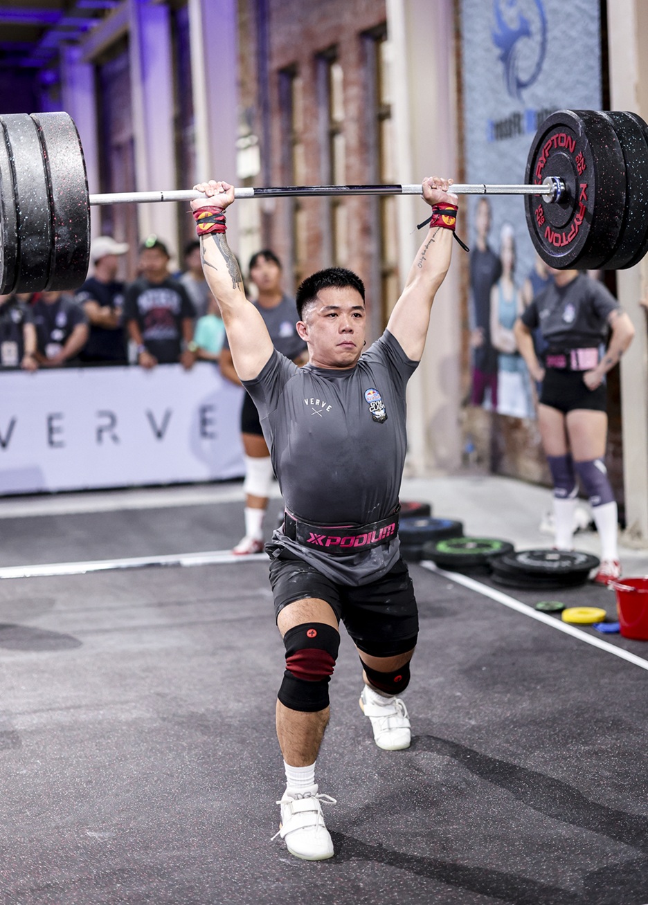 圖3 Red Bull Gym Clash台灣冠軍tumaz Strong以挺舉總和410公斤贏得最終勝利。